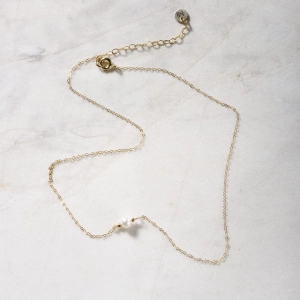 Naszyjnik choker MINIMAL z perłą