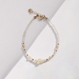 bransoletka z cytrynem unikat no. 342