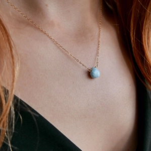 Naszyjnik  mini larimar