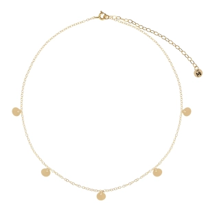 Naszyjnik choker z monetkami gold shine