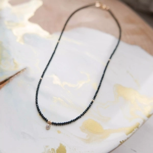 Naszyjnik choker spinel z cyrkonią