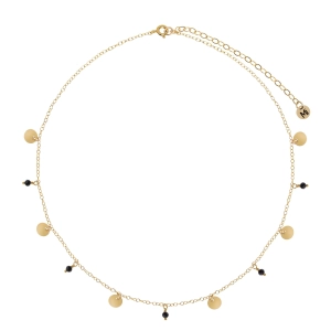 Naszyjnik choker z blaszką i spinelem