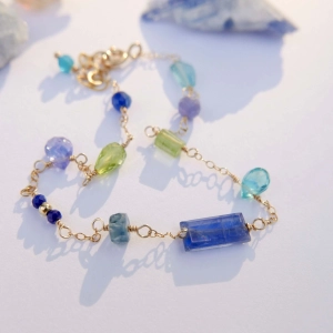 Bransoletka z niebieskich kamieni szlachetnych Blue Candy Chain