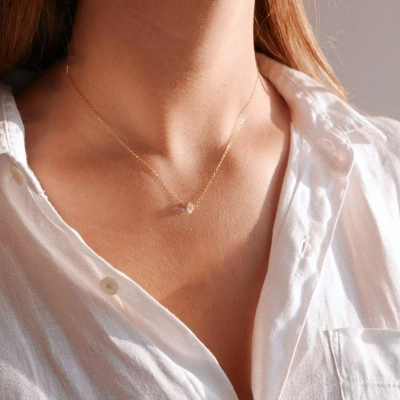 Choker na szyje z kryształkiem