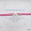 różowa bransoletka z symbolem nieskończoności