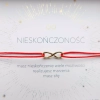elegancka bransoletka nieskończoności czerwona sznurek