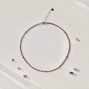 Naszyjnik choker z granatów