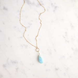 Naszyjnik larimar unikat No. 79