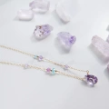 złoty naszyjnik damski dla niej z ametystem.webp