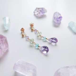 Kolorowe kolczyki damskie z kamieniami naturalnymi