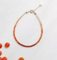 elegancka bransoletka z naturalnych karneoli