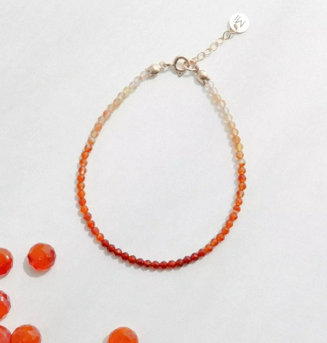 elegancka bransoletka z naturalnych karneoli