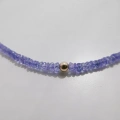 naszyjnik handmade z tanzanitami