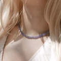 choker z naturalnych tanzanitów