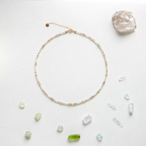 Naszyjnik choker cytryn i labradoryt Sunlit