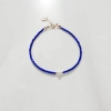 bransoletka z lapisem lazuli i perłą handmade