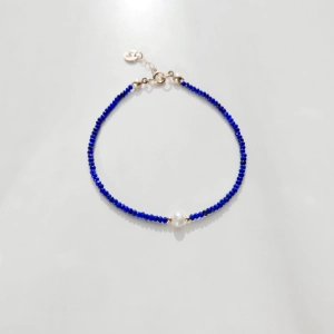 Lapis lazuli i perła bransoletka