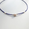 choker z lapis lazuli i pereł