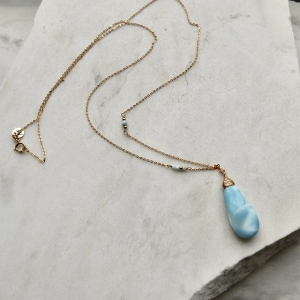 Naszyjnik larimar unikat No. 150