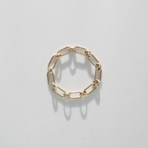 Pierścionek łańcuszkowy  Gold Clip Chain