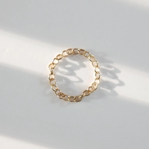 Pierścionek łańcuszkowy  Gold Rolo Chain