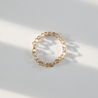 Pierścionek łańcuszkowy  Gold Rolo Chain