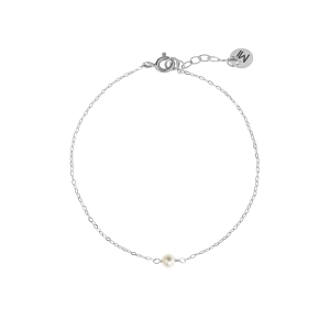 Bransoletka silver chain perełka