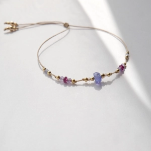 Bransoletka Moya Lilac tanzanit i ametyst