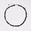 choker damski czarny z kamieni