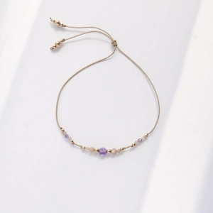 Bransoletka Moya lilac Disc ametyst