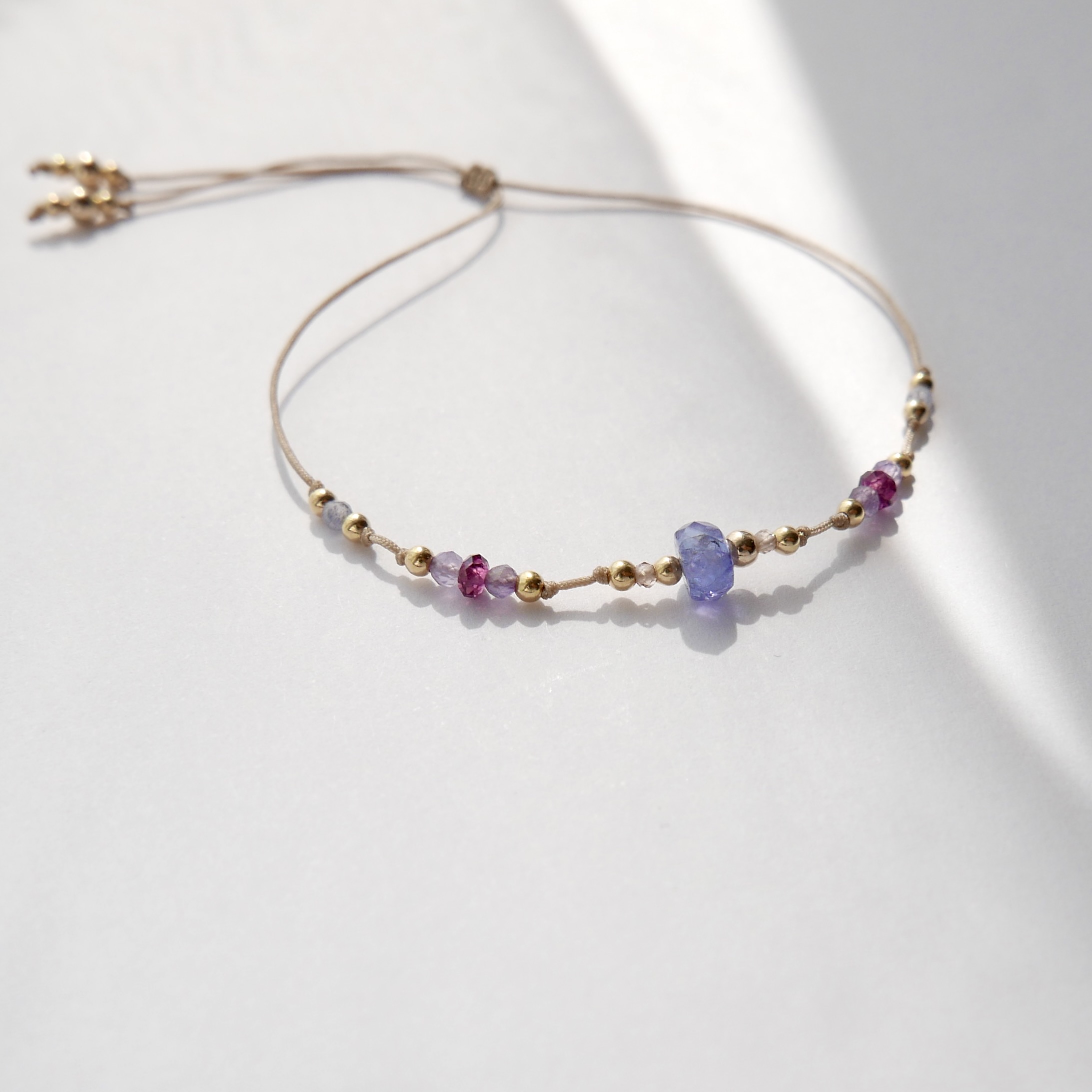 Bransoletka Moya Lilac tanzanit i ametyst