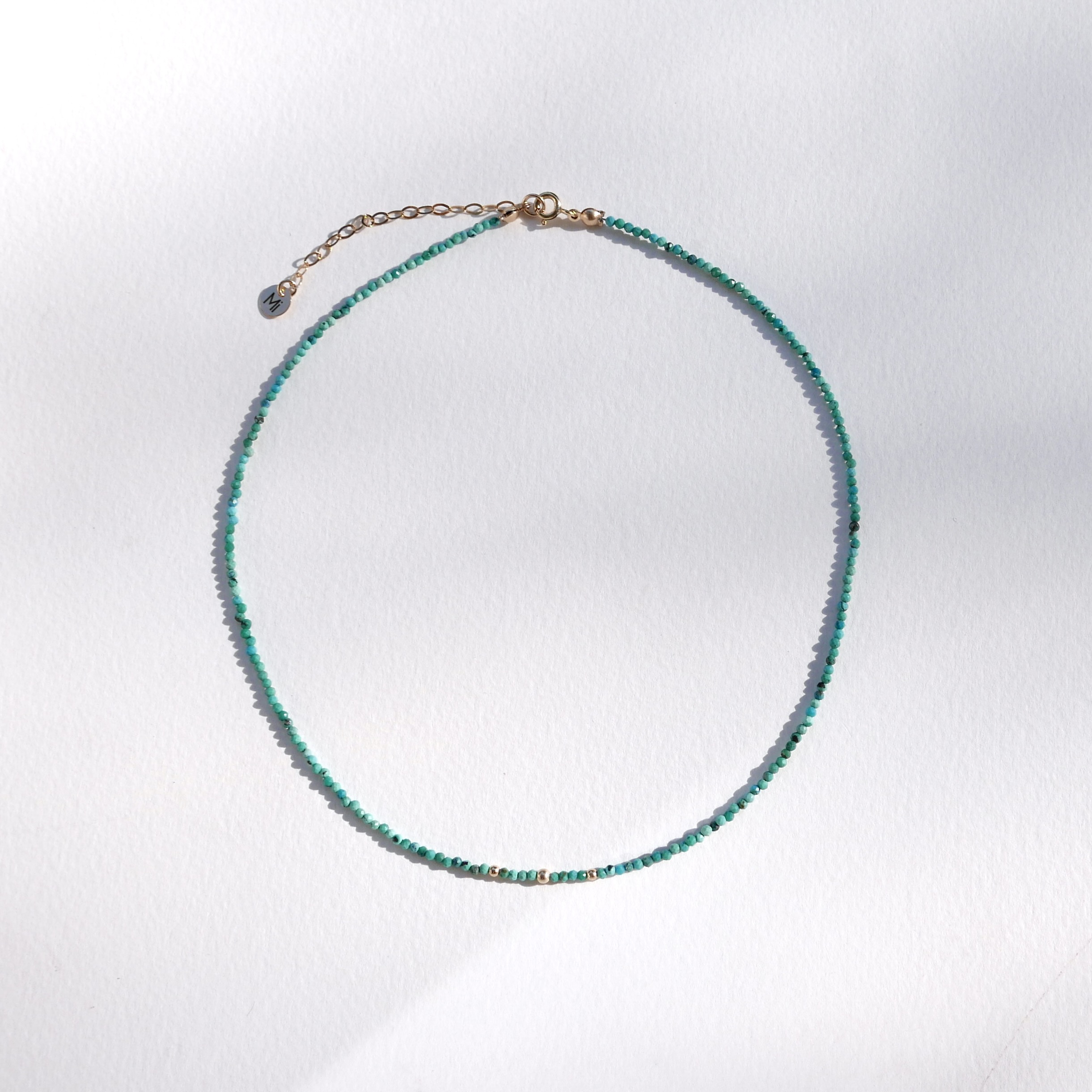 Naszyjnik choker stone turkus